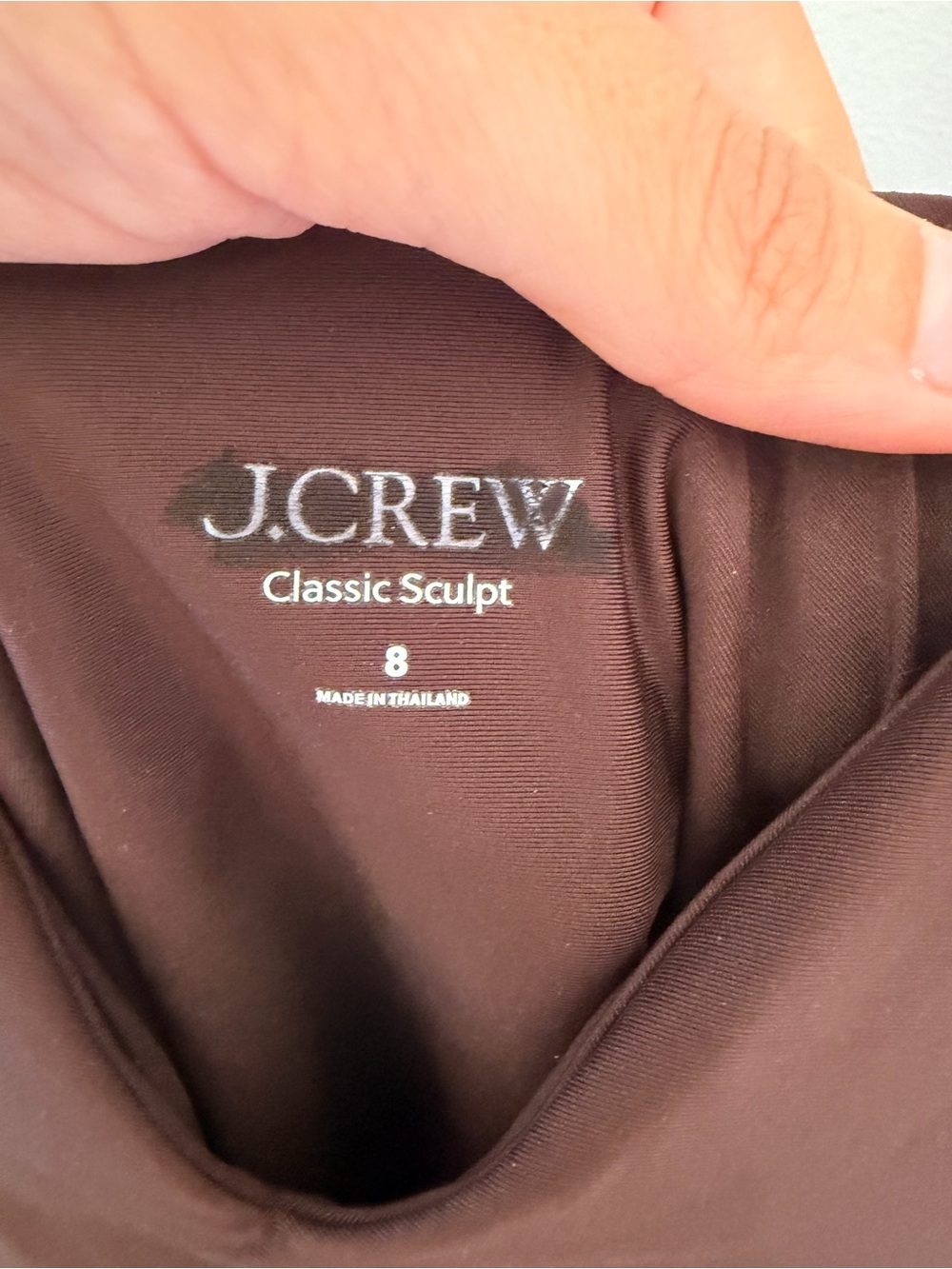 J. Crew Brown V-Neck One-Piece Swimsuit - Picture 6 of 8